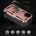 iPhone 13 Magnetic Ring Rugged Case – Rose Gold - Image 4