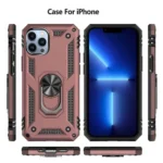 iPhone 13 Pro Rugged Magnetic Ring Case – Red - Image 2
