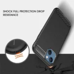 iPhone 13 Carbon Fiber Rugged Case – Black - Image 2
