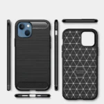iPhone 13 Carbon Fiber Rugged Case – Black - Image 3