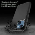 iPhone 14 Rugged Armor Defender Shockproof Case – Black - Image 5