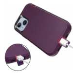 iPhone 14 Purple Rugged Armor Defender Heavy Duty Case - Image 4
