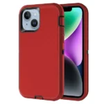 iPhone 14 Red Rugged Armor Defender Heavy Duty Shockproof Case - Image 2