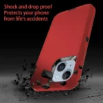iPhone 14 Red Rugged Armor Defender Heavy Duty Shockproof Case - Image 3