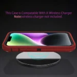 iPhone 14 Red Rugged Armor Defender Heavy Duty Shockproof Case - Image 4
