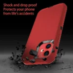 iPhone 14 Red Rugged Armor Defender Heavy Duty Shockproof Case - Image 5