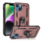 iPhone 14 Rose Gold Magnetic Ring Rugged Shockproof Back Cover - Image 2