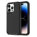 iPhone 14 Pro Black Rugged Armor Defender Heavy Duty Shockproof Case - Image 2