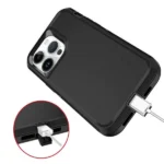 iPhone 14 Pro Black Rugged Armor Defender Heavy Duty Shockproof Case - Image 5