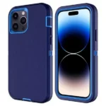iPhone 14 Pro Blue Rugged Armor Defender Heavy Duty Shockproof Case