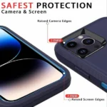 iPhone 14 Pro Blue Rugged Armor Defender Heavy Duty Shockproof Case - Image 3