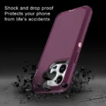 iPhone 14 Pro Purple Rugged Armor Defender Heavy Duty Shockproof Case - Image 5