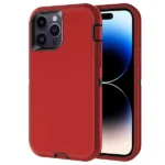 iPhone 14 Pro Red Rugged Armor Defender Heavy Duty Shockproof Case - Image 2