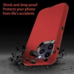 iPhone 14 Pro Red Rugged Armor Defender Heavy Duty Shockproof Case - Image 3