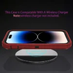 iPhone 14 Pro Red Rugged Armor Defender Heavy Duty Shockproof Case - Image 4