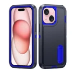 iPhone 15 Plus Heavy Duty Rugged Case – Navy Blue - Image 3