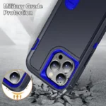 iPhone 15 Pro Heavy Duty Rugged Case – Navy Blue - Image 3