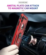 iPhone X Black Magnetic Ring Case - Image 3