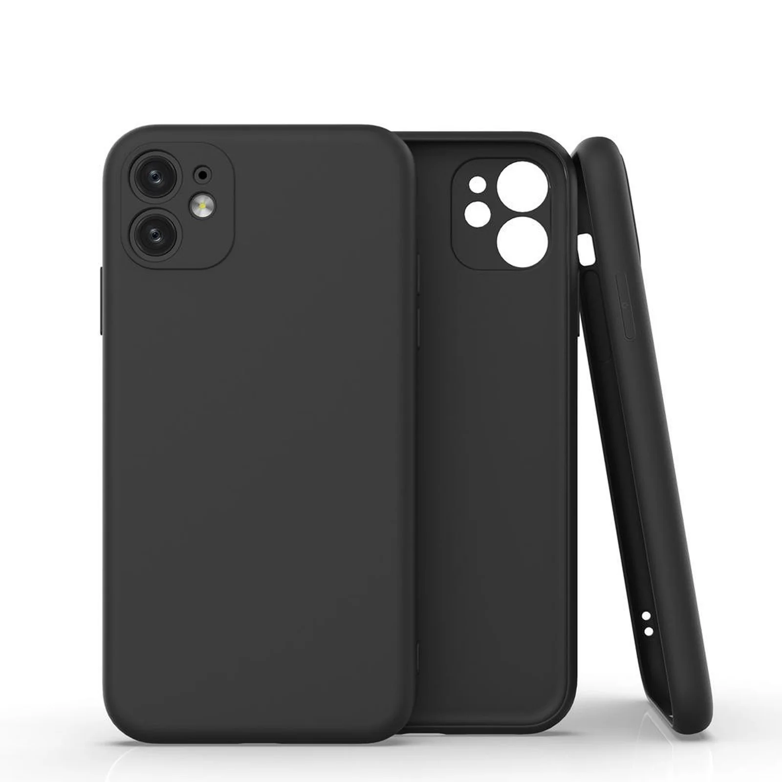 Black-11-1 iPhone 11 Pro Max Black Silicone Protective Case - Image 1