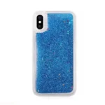 iPhone X XS Blue Glitter Gel Case