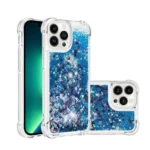 iPhone 11 Pro Max Blue Liquid Glitter Gel Case