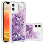 iPhone 12 Mini Glitter Clear Case – Purple