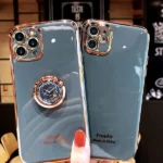 iPhone 11 Pro Max Grey Electroplated Ring Case - Image 3