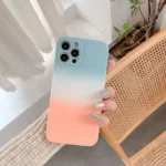 iPhone 11 Pro Max Teal Orange Liquid Silicone Case - Image 2