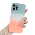 iPhone 11 Pro Max Teal Orange Liquid Silicone Case