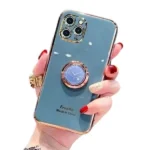 iPhone 11 Pro Grey Electroplated Ring Holder Case