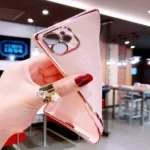 iPhone 11 Pro Pink Electroplated Ring Holder Case - Image 4
