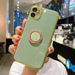 iPhone 11 Green Electroplated Ring Case - Image 3