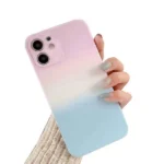 iPhone 11 Purple Aqua Liquid Silicone Full Camera Case