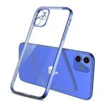 iPhone 11 Blue Clear Electroplated Elegant Case - Image 2