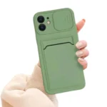 iPhone 11 Green Slide Camera Protector Card Slot Case