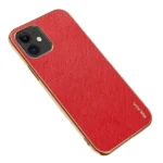 iPhone 11 Red Soft Leather-Style Elegant Case