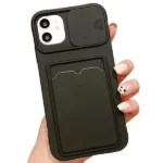 iPhone 12 Wallet Case with Camera Protector – Black