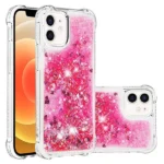 iPhone 12 Mini Glitter Clear Case – Pink
