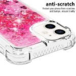 iPhone 12 Mini Glitter Clear Case – Pink - Image 2