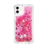iPhone 12 Mini Glitter Clear Case – Pink - Image 4