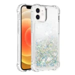 iPhone 12 Mini Glitter Clear Case – White