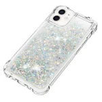 iPhone 12 Mini Glitter Clear Case – White - Image 3