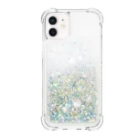 iPhone 12 Mini Glitter Clear Case – White - Image 4