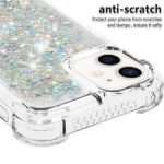 iPhone 12 Mini Glitter Clear Case – White - Image 5