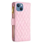 iPhone 13 Leather Zipper Wallet Case – Rose Gold - Image 3