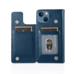 iPhone 13 Wallet Case – Navy Blue - Image 3