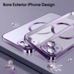 iPhone 14 Purple MagSafe Magnetic HaloLock Shockproof Case - Image 3