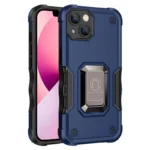 iPhone 14 Plus Blue Magnetic Ring Rugged Shockproof Case