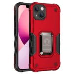 iPhone 14 Red Magnetic Ring Rugged Shockproof Case - Image 6