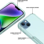 iPhone 14 Plus Sky Blue 3-in-1 Hybrid Defender Shockproof Armor Case - Image 4